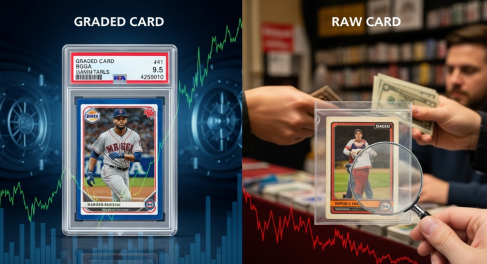 Graded vs Raw Cards and How Buyers Price Risk in Person