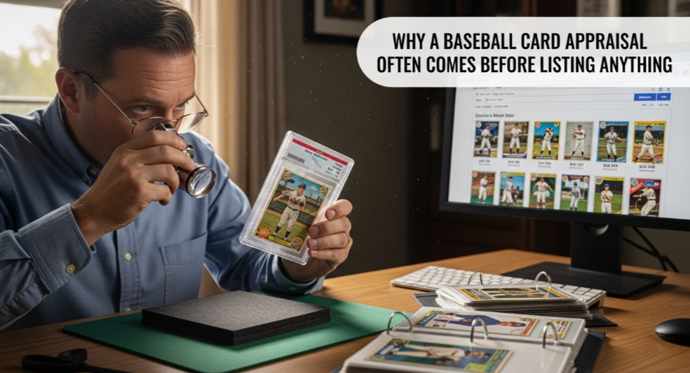 Why a Baseball Card Appraisal Often Comes Before Listing Anything