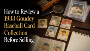 How to Review a 1933 Goudey Baseball Card Collection Before Selling