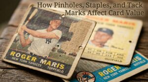 How Pinholes, Staples, and Tack Marks Affect Card Value