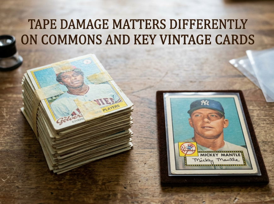 Tape Damage Matters Differently On Commons And Key Vintage Cards