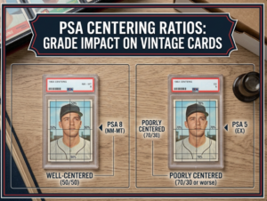PSA Centering Ratios Grade Impact on Vintage Cards
